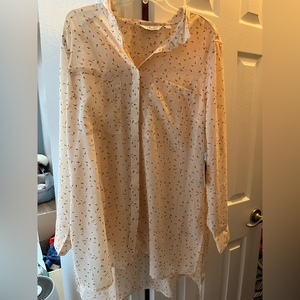 NWT Caffe Marrakesh peach floral‎ tunic